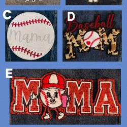 Baseball Mom Patches 