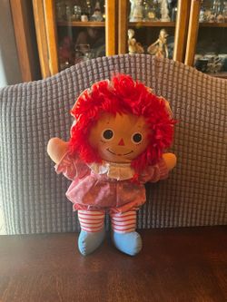 vintage Playskool Baby Raggedy Ann soft plush doll from 1989