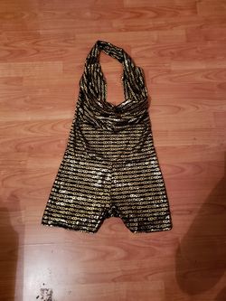 Gold chain romper