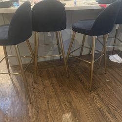West Elm Jack Metal Frame Bar Stools