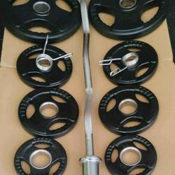 Rubber Coated Olympic Weight Set