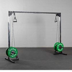 Titan Fitness Cable Crossover Machine, Rated 440 LB, Upper Body Specialty Machine Weightlifting and Bodybuilding