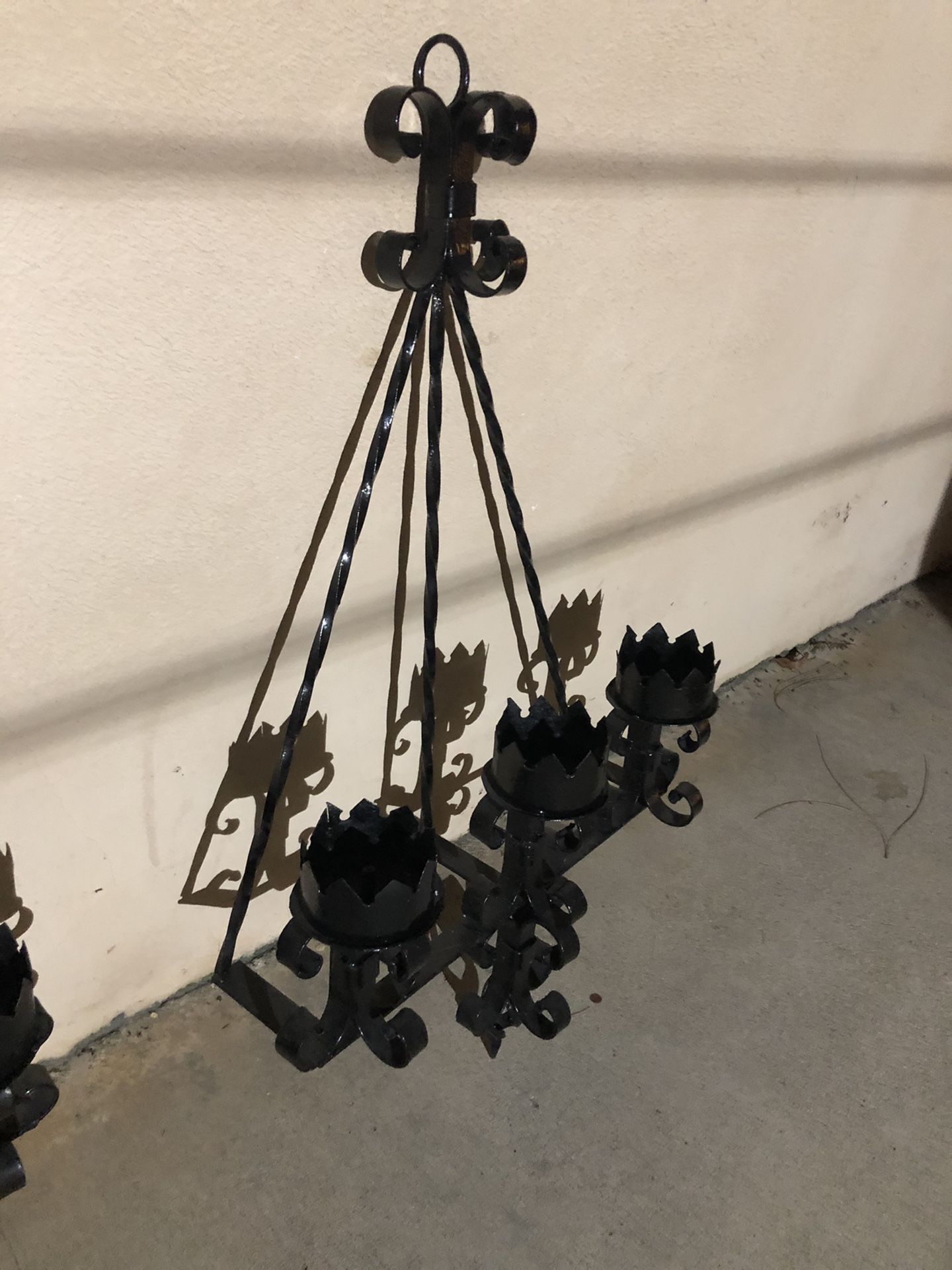 A Pair of Outside Hanging Candle Holders