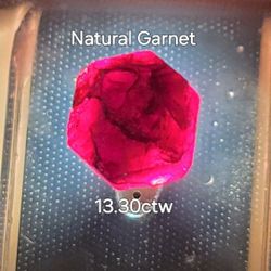 13.30ctw Natural Alaskan Garnet Almandine Red Crystal Rough Uncut Unpolished Gem