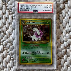 Pokemon PSA 10 Meganium 154 - Japanese Neo - GEM MT - PSA10