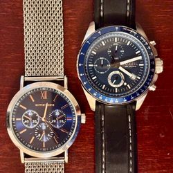 Lot of 2 - Fossils chronograph and Geoffrey Beene men’s watch