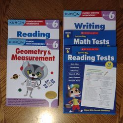 KUMON & Scholastic grade 6 learning books 
