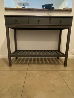 Wood Side table / Mail desk
