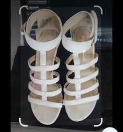White Strappy Women Shoes 6 1/2 M