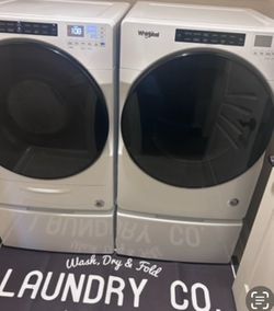 🚨 Whirlpool Front Load Washer & Dryer Set with Pedestals 🚨
