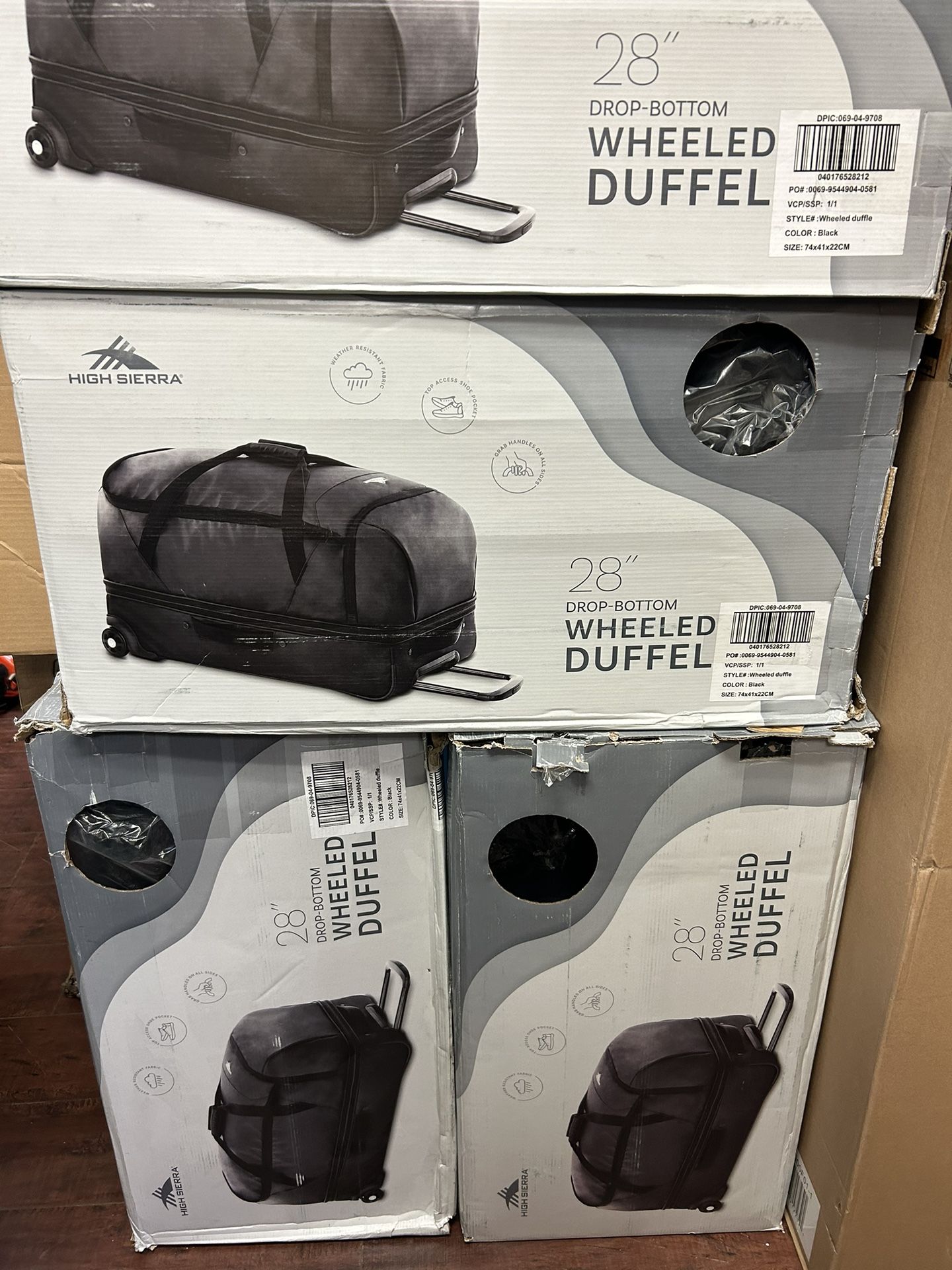 High Sierra Wheeled Drop Bottom 70l Duffel Bag - Black Graphic Carton :  Target