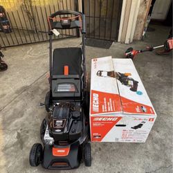 ECHO 21 in. 190 cc Briggs and Stratton Gas 3-in-1 Dual Blade RWD Self-Propelled Lawn Mower with Mow