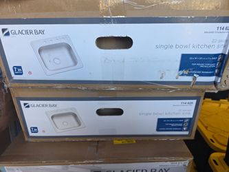 Glacier Bay Single Bowl Kitchen Sink 22 Gauge