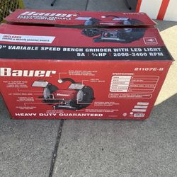 Bauer 8-inch variable speed bench grinder New