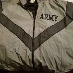 US ARMY PHYSICAL FITNESS PT UNIFORM JACKET DSCP MILITARY TRAINING SIZE X-LARGE 