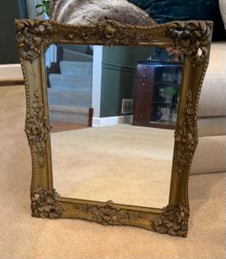 Vintage Ornate Wood Mirror