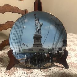 80s THE IMMIGRANTS Statue of Liberty PLATE Collectible