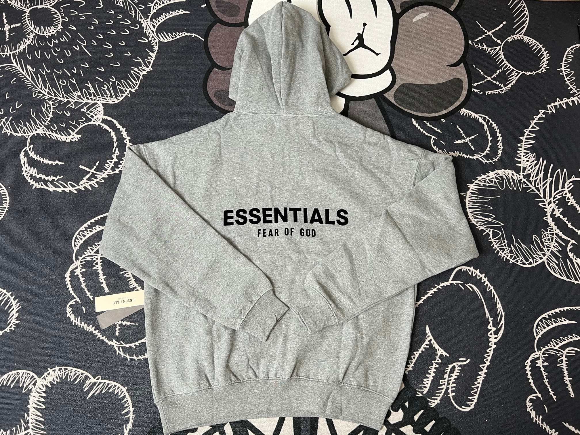 ES gray hooded sweatshirt