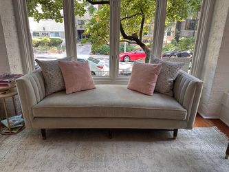 Mid-Century Modern Light Gray Daybed