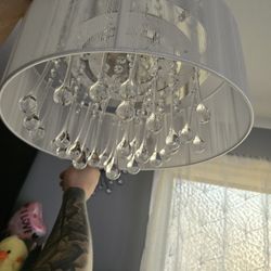 White Crystal Chandelier Pendant Light