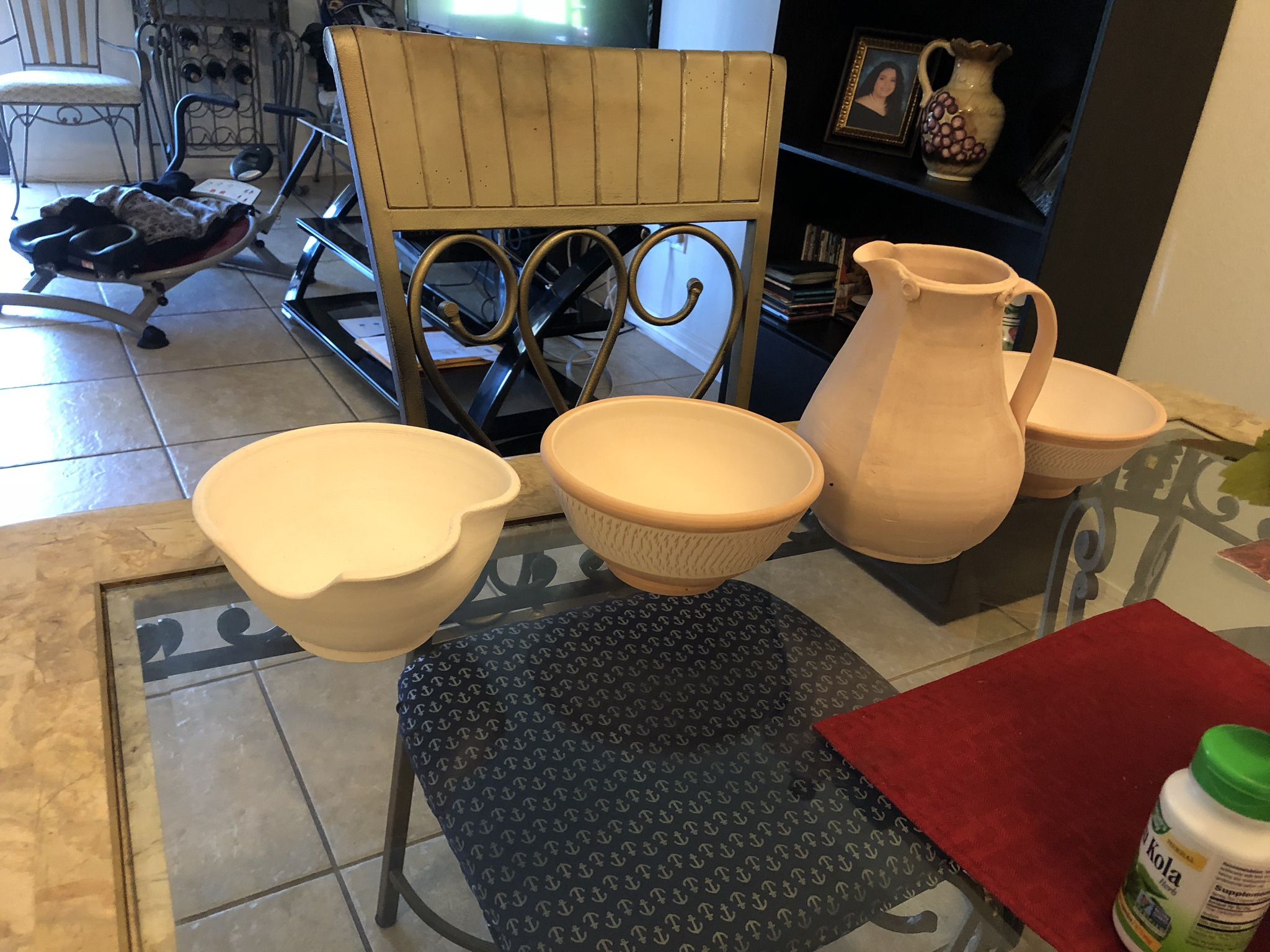 Decoration Vase N Plate Hand Made