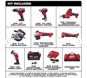Milwaukee M18 7 tool combo kit