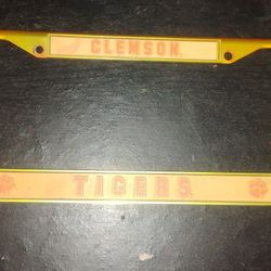 Clemson Tiger License Plate Holder 