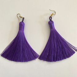 Purple Tassel Earrings Urban Outfitters