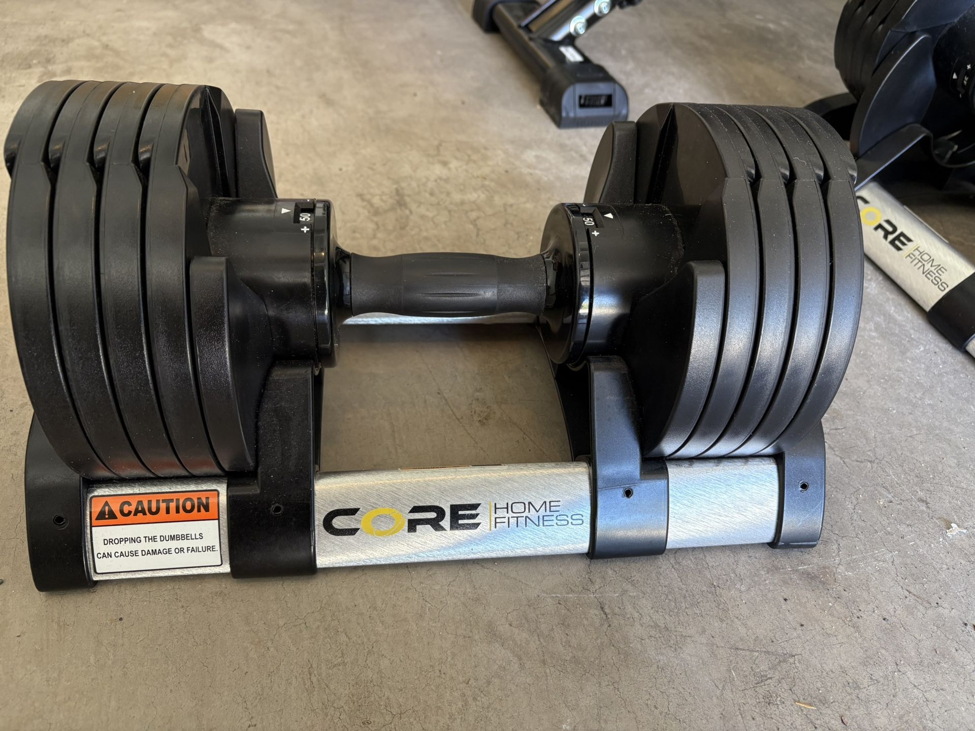 Core Home Fitness Adjustable Weights (Used)w/ Dumbbell Stand