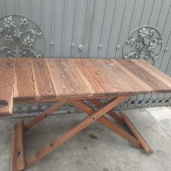 Red Wood Bar Table