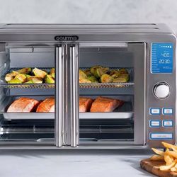 Gourmia 9-Slice Digital Air Fryer Oven with 14 One-Touch Cooking Functions and Auto French Doors: Convection Toaster Oven