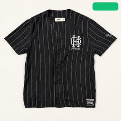 Hollister Los Angeles Pinstripe Baseball Jersey Shirt M