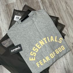 Fear of God Essentials Heavy Jersey Crewneck Tee Light Heather Grey