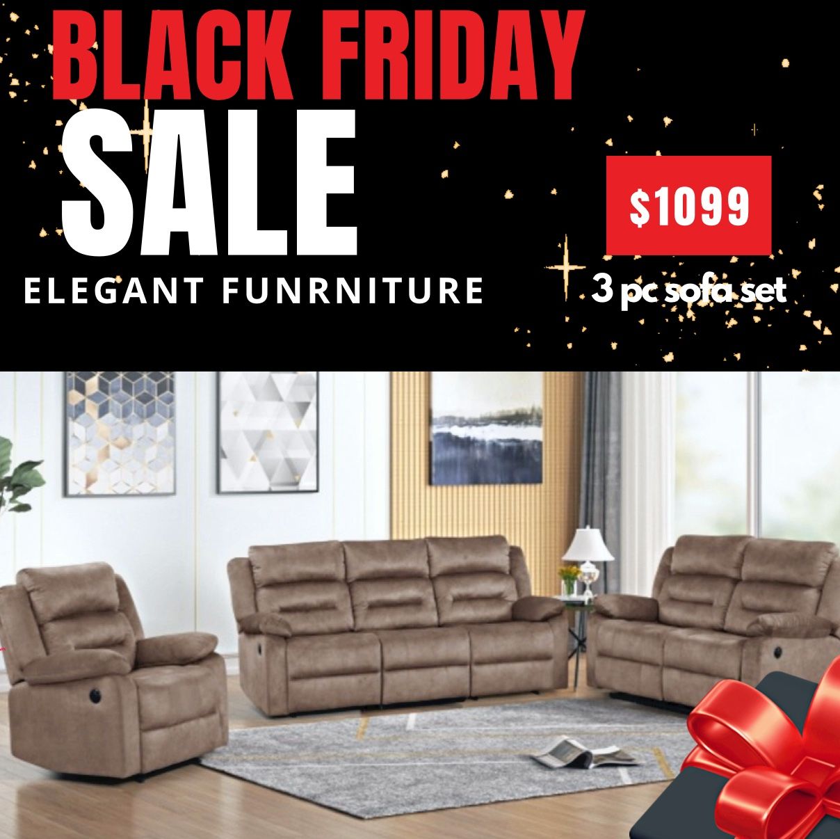 3 Pc Sofa Loveseat Any Recliner 