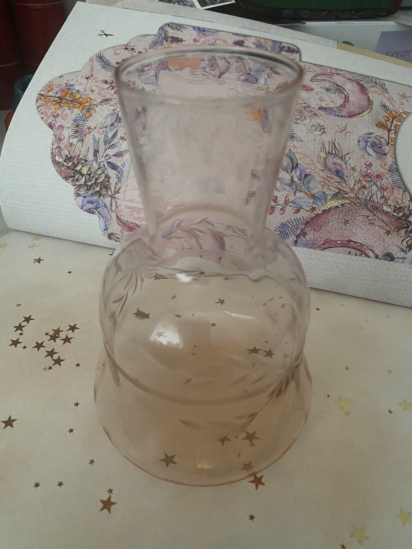 Pink Glass Decanter