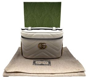 Gucci GG Marmont Mini Top Handle Bag in Mystic White Model: 699515 (CMP121470)