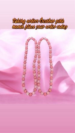October pink month necklace