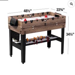 48" 3-in-1 Multi Game, Pool Table, Air Hockey, Foosball Table, by MD Sports