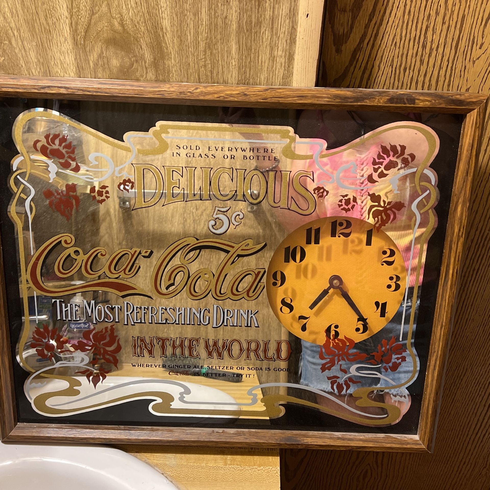 Vintage Coca-Cola Mirror Clock for Sale in Mesa, AZ - OfferUp