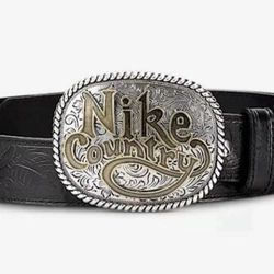 Nike Country Belt Black And Silver XL