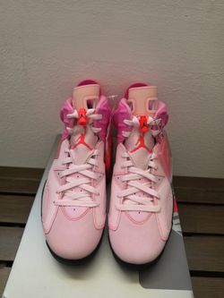 🔥 AIR JORDAN 6 RETRO PINK/WHITE/RED – SIZE 9 🔥