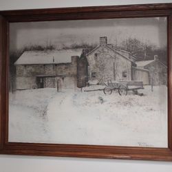 Vintage" Deep Winter"Signed Frank M Hamilton 