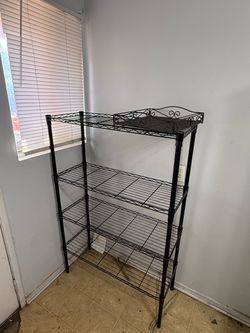 Metal shelves