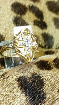 .925 gold over sterling silver ring size 9