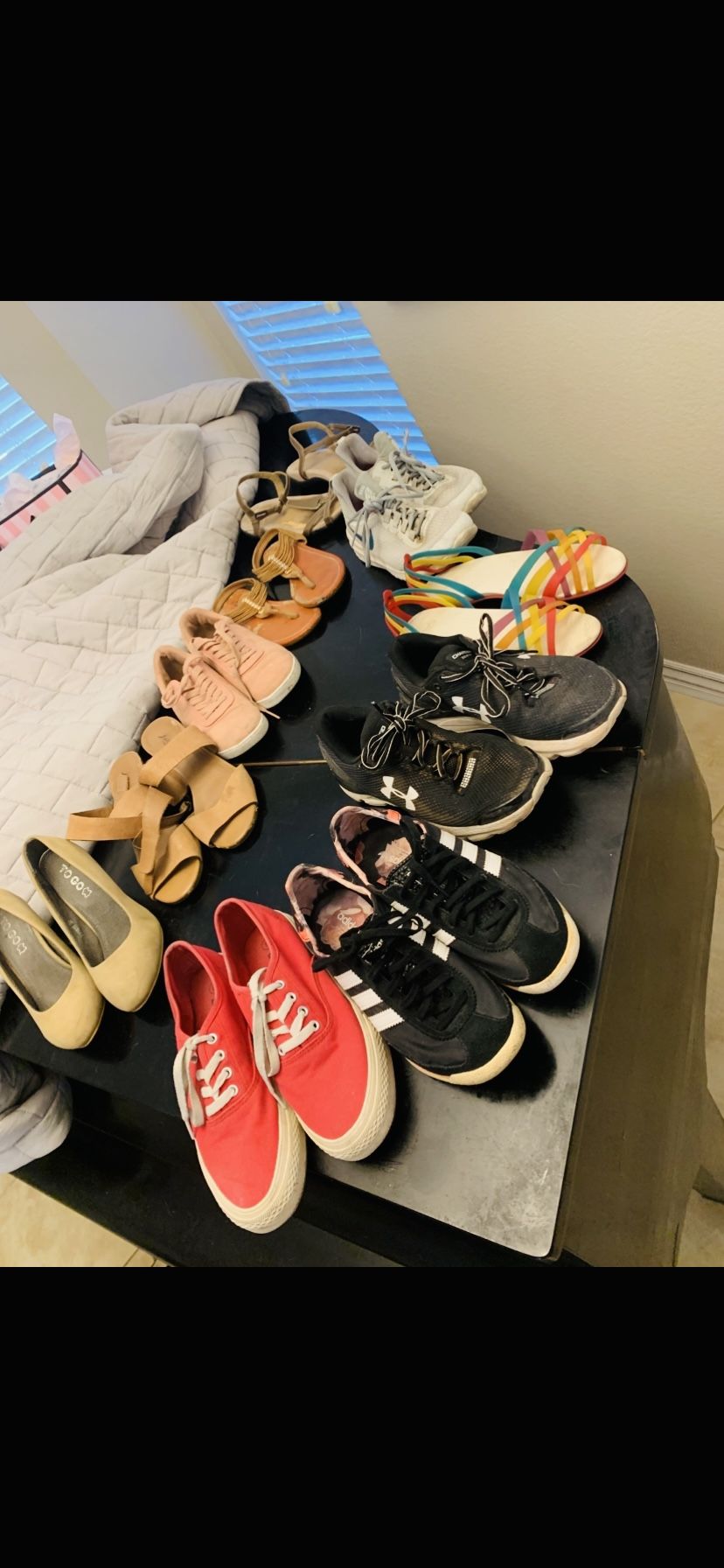 24 Pairs Woman Shoes Size 8- Perfect Conditions - All For $100
