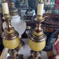 Mid Century Vintage Brass Lamps
