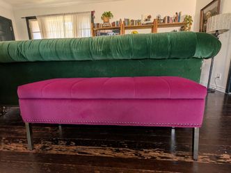 Pink Velvet Bench
