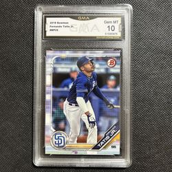 2019 Bowman Fernando Tatis Jr. ROOKIE RC #BP25 GMA 10 GEM MINT