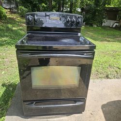 LG electric Black Stove In Good Condition