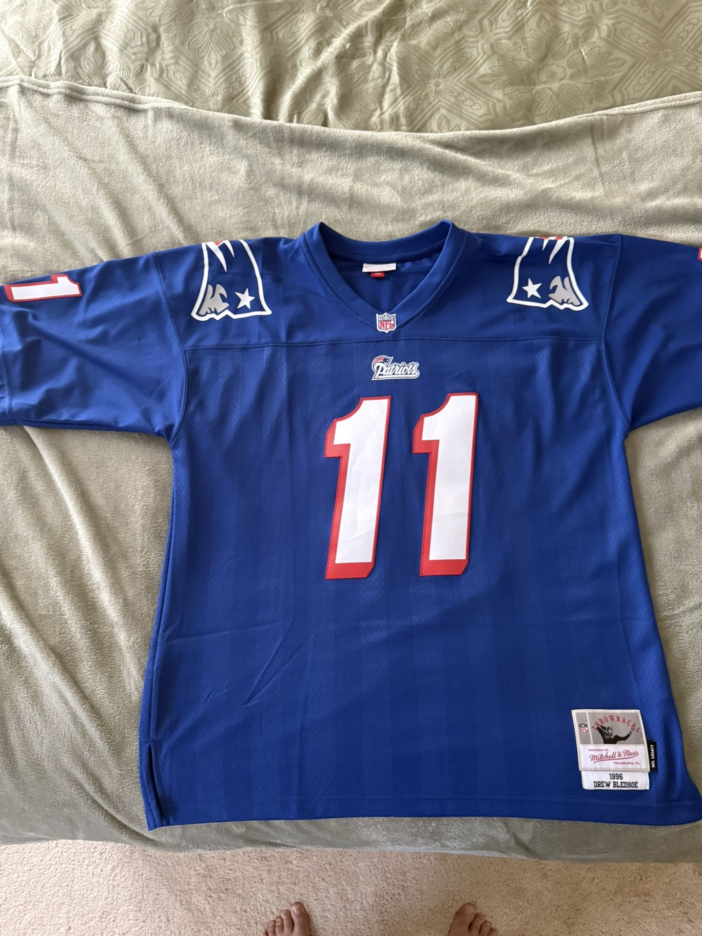 Bledsoe New England Patriots 1996 Legacy Player XL Jersey